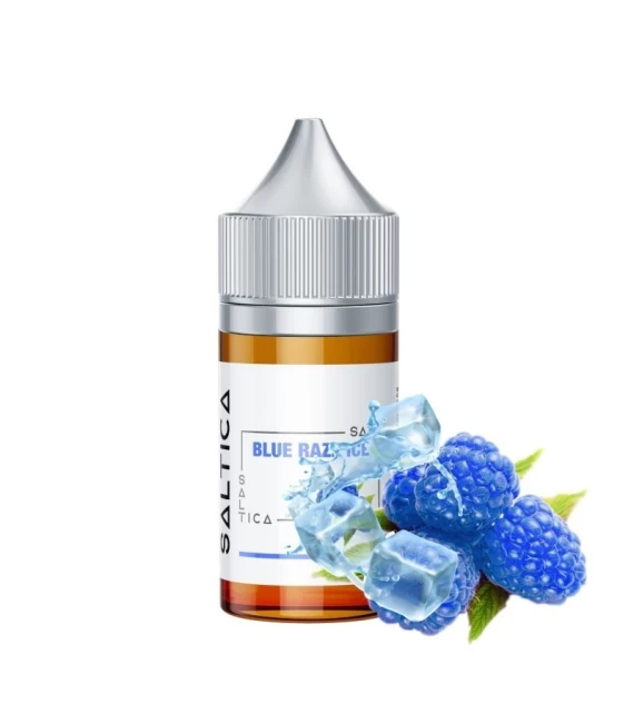 Saltica Blue Razz Ice (Mavi Ahududu, Buz ve Mentol) Salt Likit