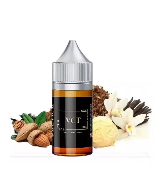 Saltica VCT (Tütün, Karamel, Muhallebi ve Badem) Salt Likit