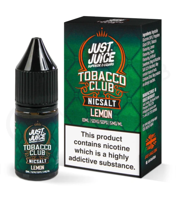 Just Juice Tobacco Club Lemon (Tütün ve Limon) E-Likit